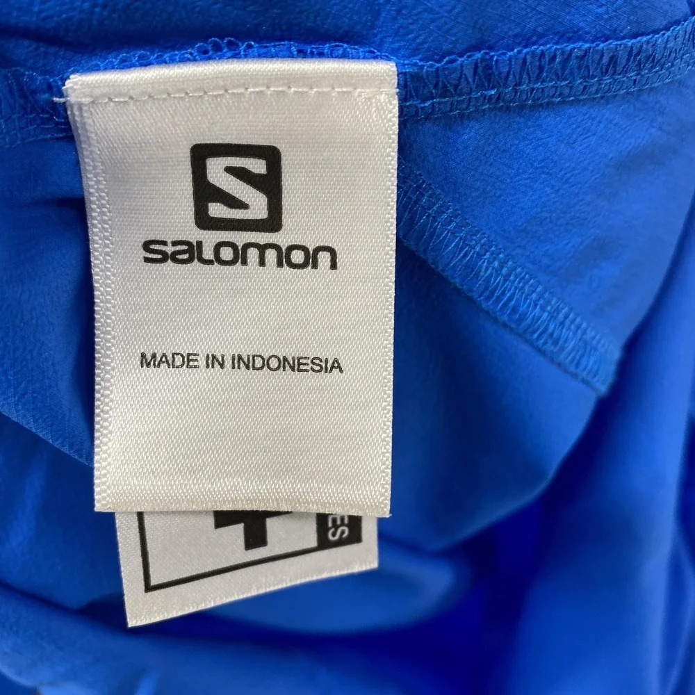 Salomon‎ Clima Wind Jacket Mens Large Blue Lightweight Running Full Zip